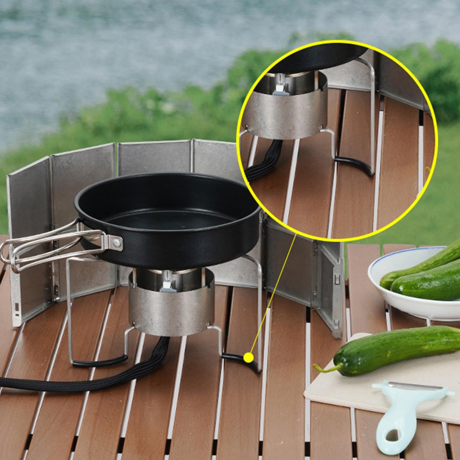 Réchaud à cassette pliable et portable pour camping - Mini
