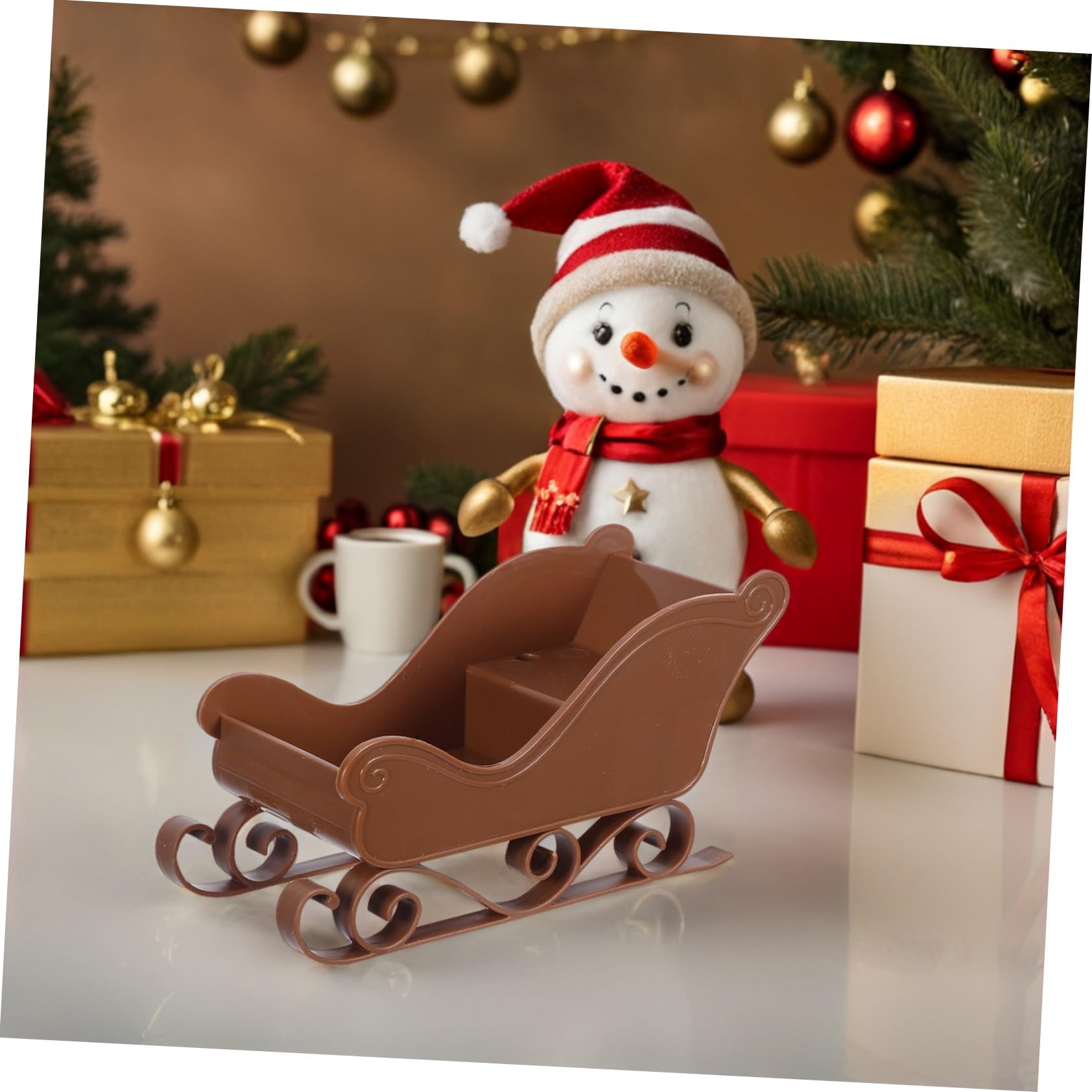 TOPBATHY 3 Piezas de Navidad decoración decoración de de Mesa estatuilla de en Miniatura de Apoyo de de Navidad el plastico