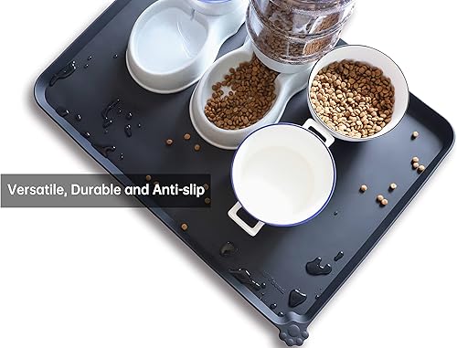 Miniatura 135 de Hoki Found - Bandeja de silicona para comida de mascotas , tapete mantel individual antideslizante para mascotas, tapete impermeable de alimentación