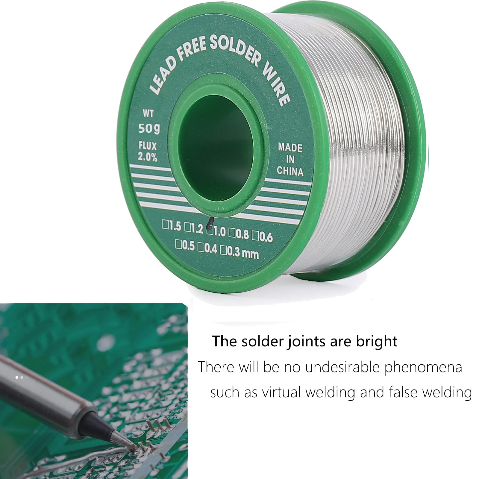 Filo Per Saldatura Stagno Puro 99,95% Senza Piombo - 50g, Diametro 1mm Con Anima Di Colofonia Per Elettronica - Foto 5
