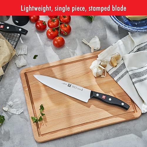 Miniatura 6 de Zwilling J.A. Henckels Twin Signature, cuchillo de chef, cuchillo de cocina, cuchillo alemán, 8 pulgadas, acero inoxidable, negro