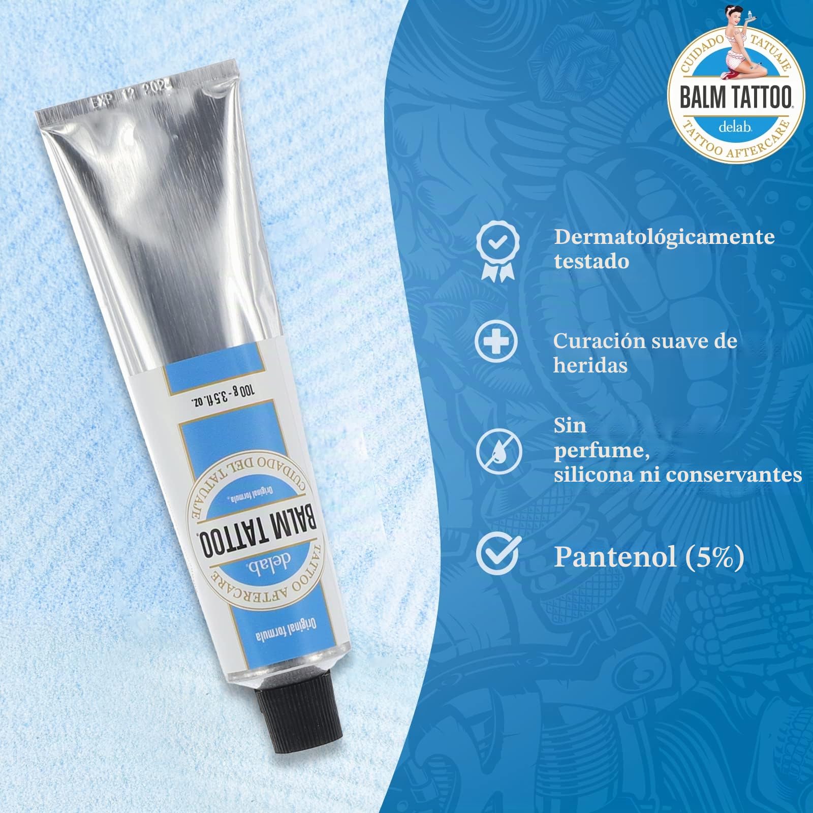 Balm Tattoo Original - Crema para Tatuajes de 100 g - Línea Aftercare de Absorción Rápida - Facilita la Cicatrización y Curación del Tatuaje - Favorece unos Resultados Nítidos