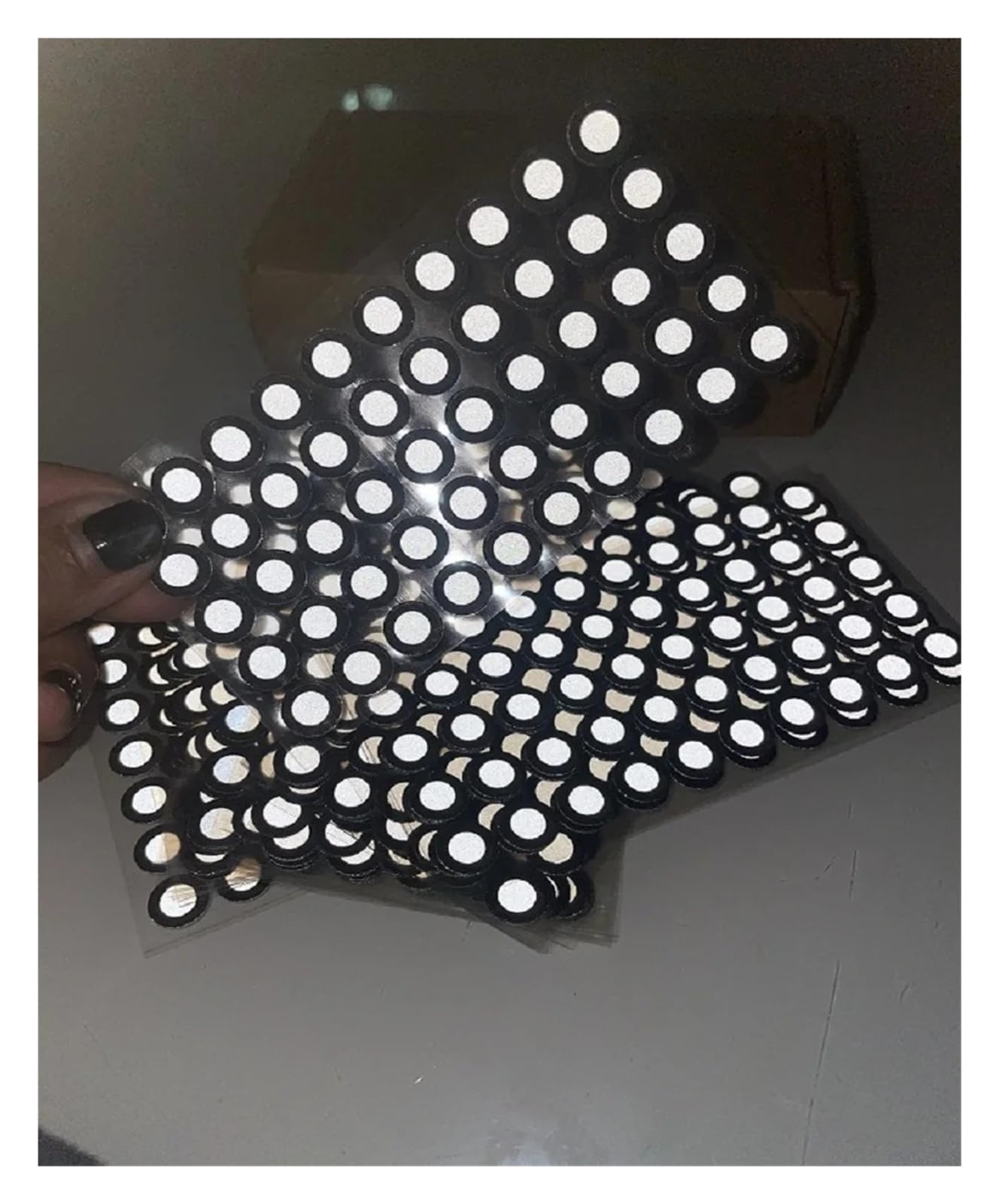1000 szt. Skaner 3D Punkt docelowy o wysokiej odblaskowości Fotogrametria Marker Marker Punkt docelowy do skanowania 3D(9mm x 12mm)