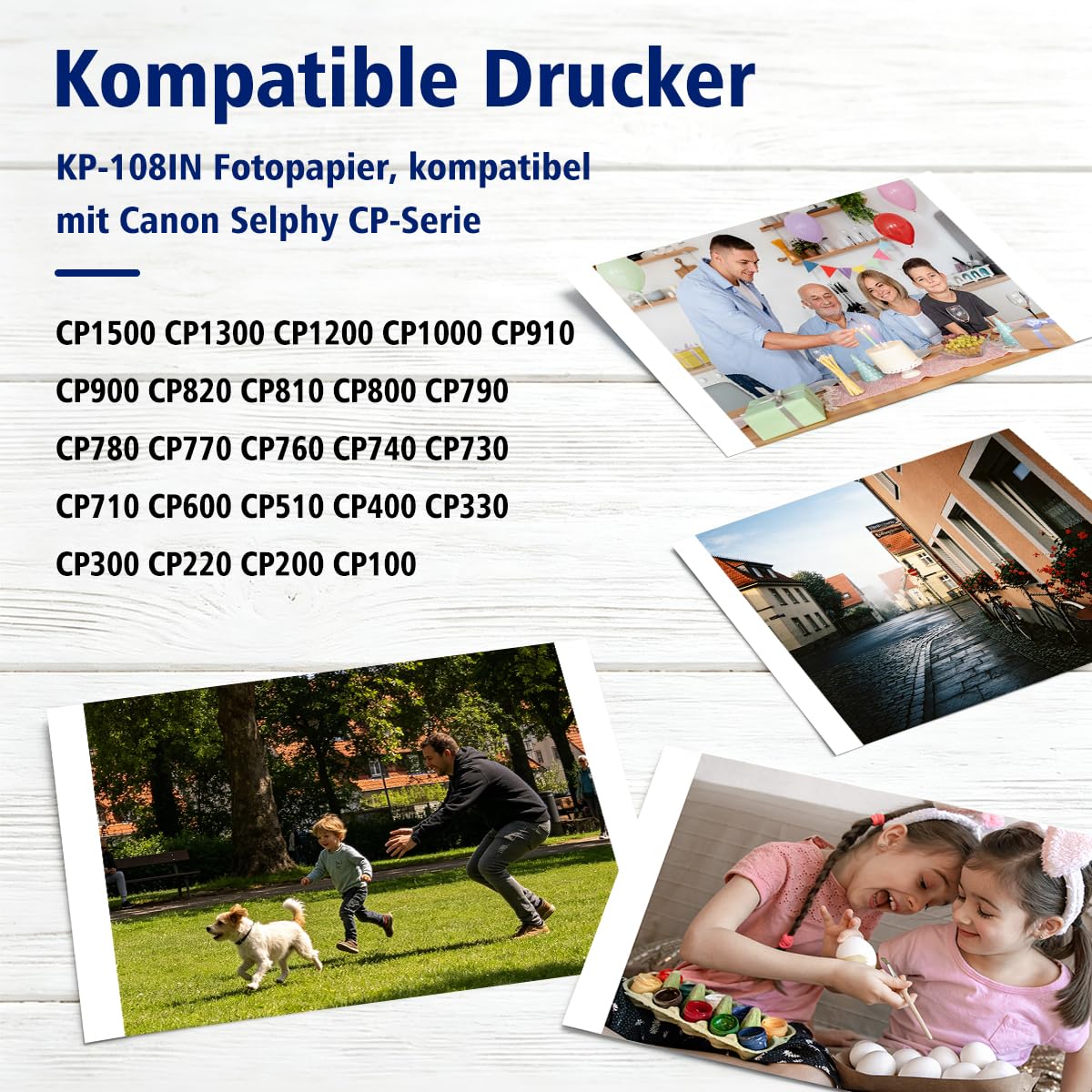 Kompatibel für Canon Selphy CP1500 Fotopapier CP1200 CP1300, KP-108in