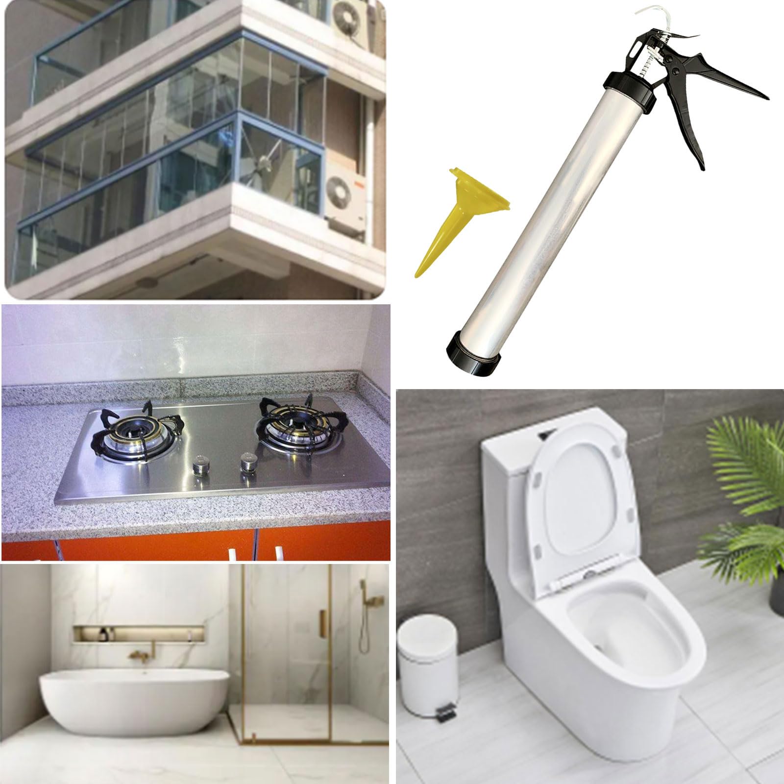 NGCG Professional Caulking Full Metal Structure ABS 400-600ML StrongThrust Ratio Hand Caulking Guns For Hand Caulking Guns