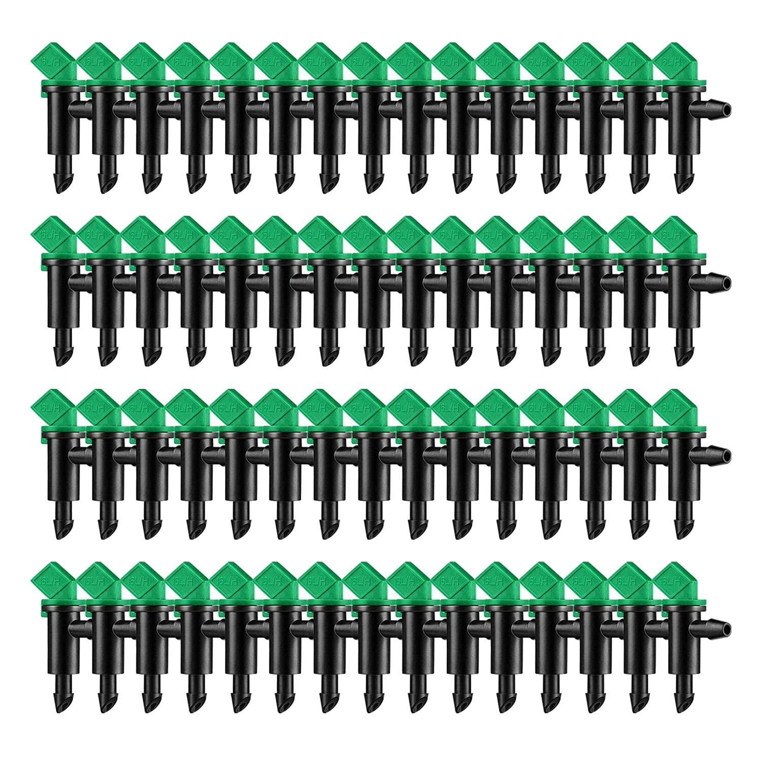 Pomoflexi 60 Pieces 4GPH Removable Drip Sprinkler Irrigation Drip Emitter Garden Flag Irrigation Dripper, for Trees and Shrubs