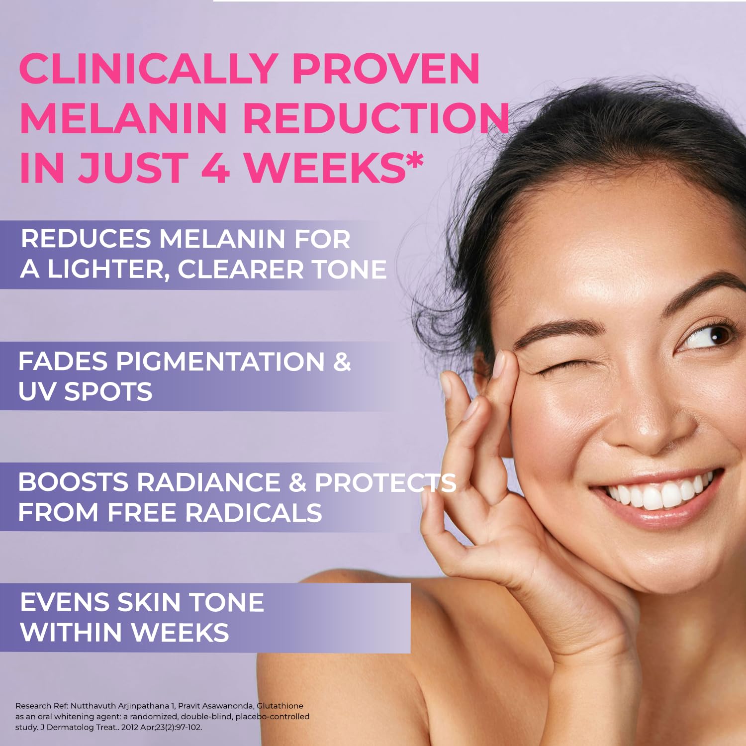 The Body Reserve Japanese L-Glutathione Tablets for Skin Whitening | 500mg Glutathione Supplements with Hyaluronic Acid, Vitamin E, Lycopene & Biotin | Skin Glow & Collagen Support | Sugar-Free, 30 Tablets 2