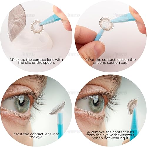 Miniatura 2 de AUEAR, 5 unids portátil mini viaje lente de contacto palo herramienta caso conjunto con plástico claro casos