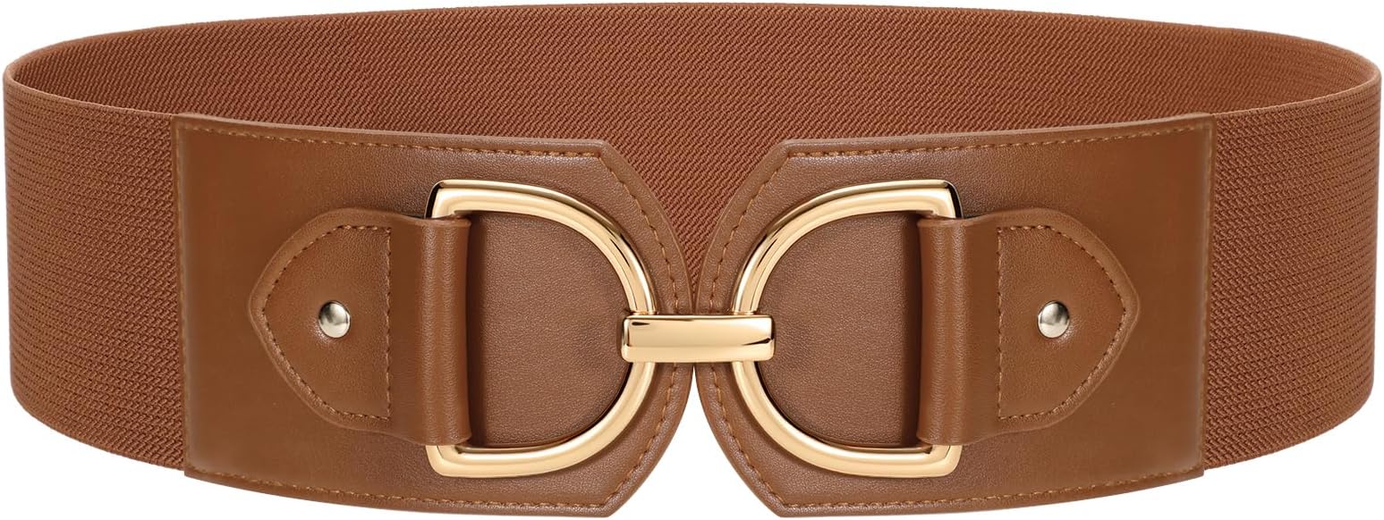 Women Wide Elastic Waist Belt Fashion Stretchy Belt for Dresses