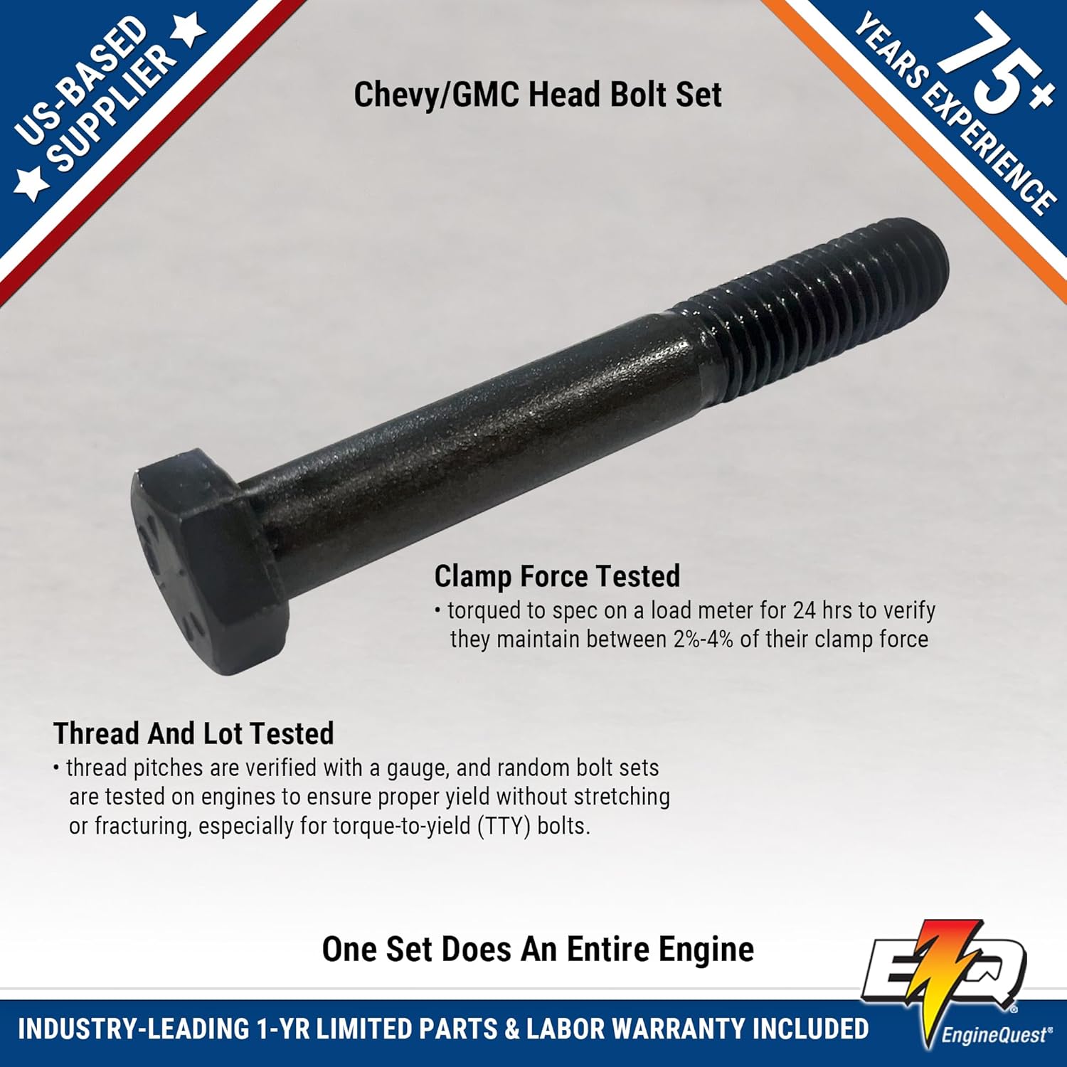 Head Bolt Set for 2.5L 153 & 3.0L 181 CID 4-Cylinder Marine Engines | High-Performance Replacement