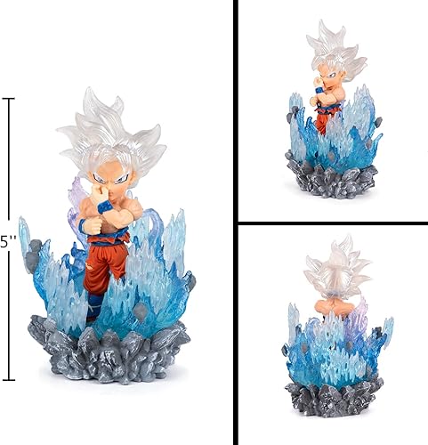 Vista 5 de BOD STUDIO Ultra Instinct Goku Figure Statues Figurine DBZ Super Saiyan Collection Birthday Gifts PVC 5 Inch