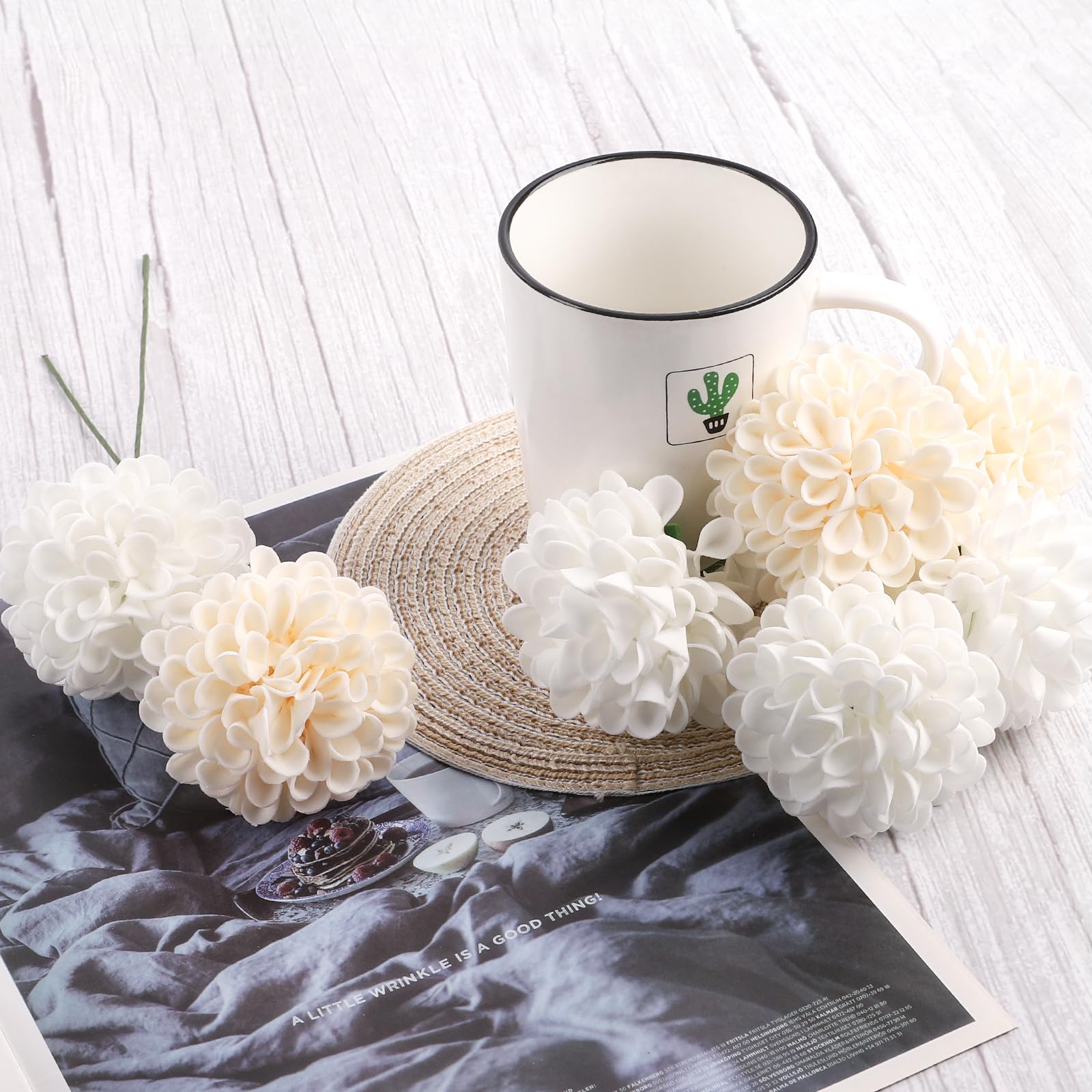 5/10 pezzi teste di fiori artificiali 9,5 cm fiori finti per fornure