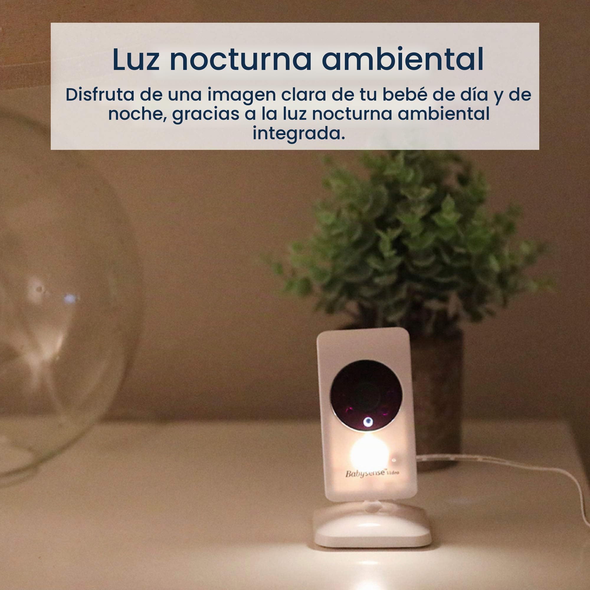 Babysense Vigilabebés con Video con cámara y Audio, Pantalla de 2.4 ", suministrado con Dos cámaras, Canciones de Cuna y Ruido Blanco, Modelo V24R_2