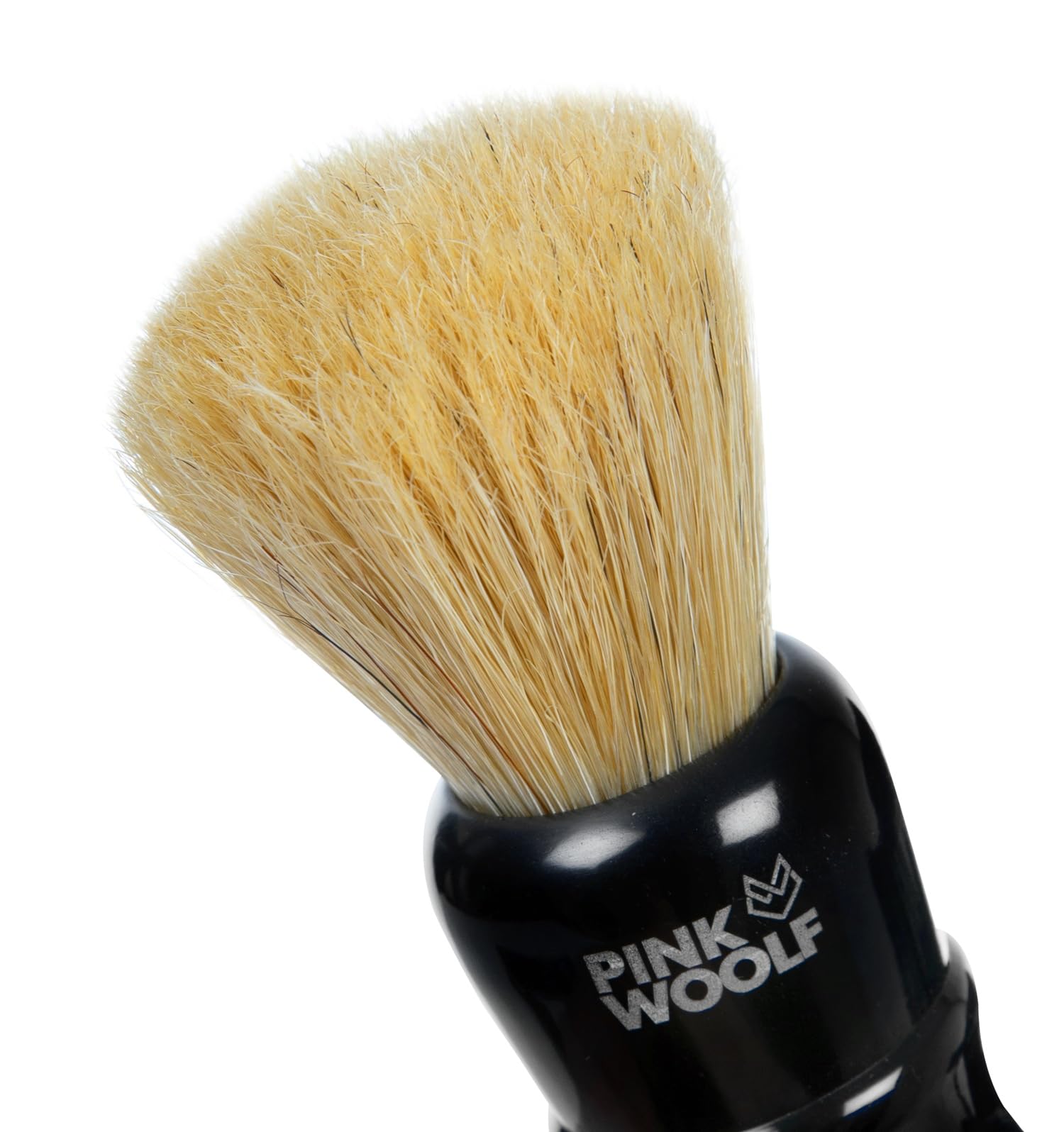 Boar Shaving Brush for Men | 25mm Knot, BLACK ACRYLIC HANDLE | Creates Thick Lather & Gently Exfoliates for a Smooth Shave | Gift for Men