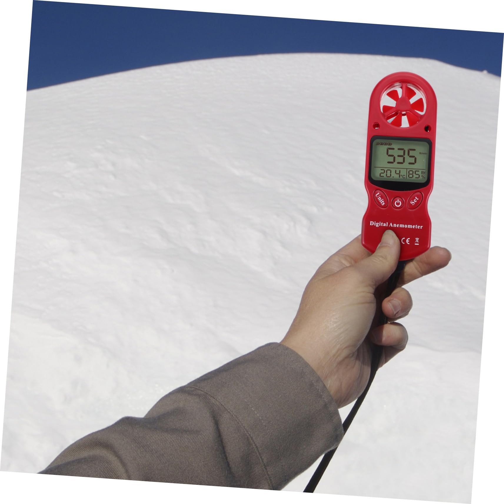 ULTECHNOVO 1pezzi Mini Anemometro Portatile Con Hygrotermometro Misuratore Del Vento e Umidità Per e Facile Usare Batteria