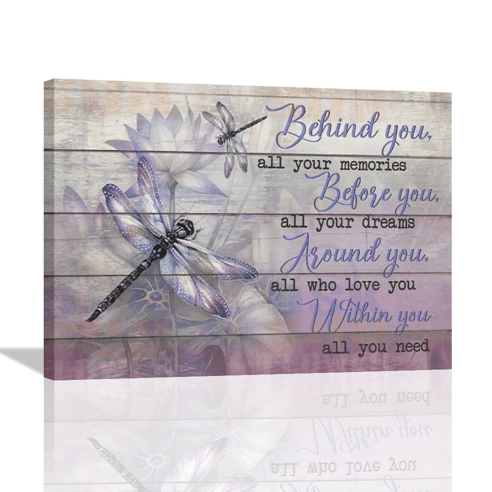 Buy Purple Dragonfly wall art Inspirational Quotes Wall Decor Farmhouse