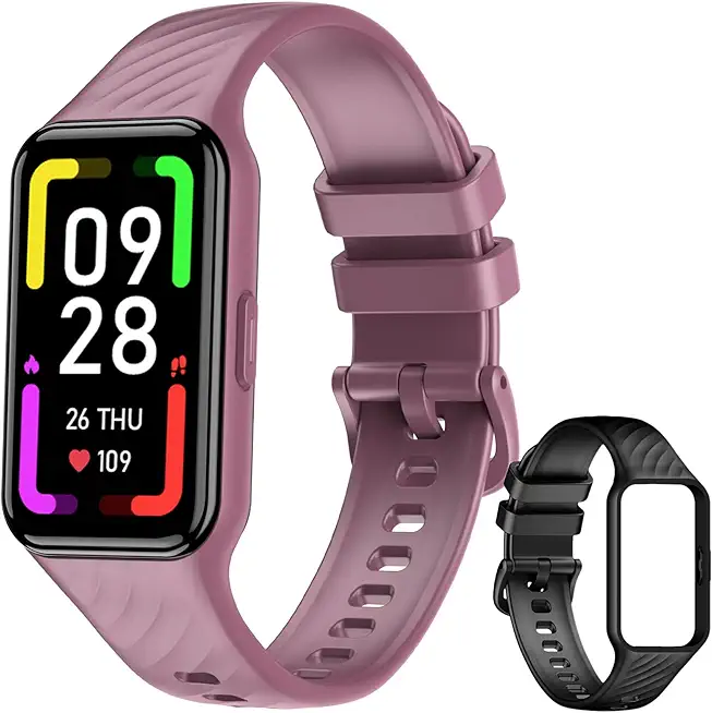 Blackview Smartwatch Damen Herren, Fitnessuhr 1,47'' Farbdisplay, Fitness Tracker mit Schrittzähler Schlafmonitor Herzfrequenz, Sportuhr mit IP67 Wasserdicht, Smart Watch für Android iOS (2 Armbänder)