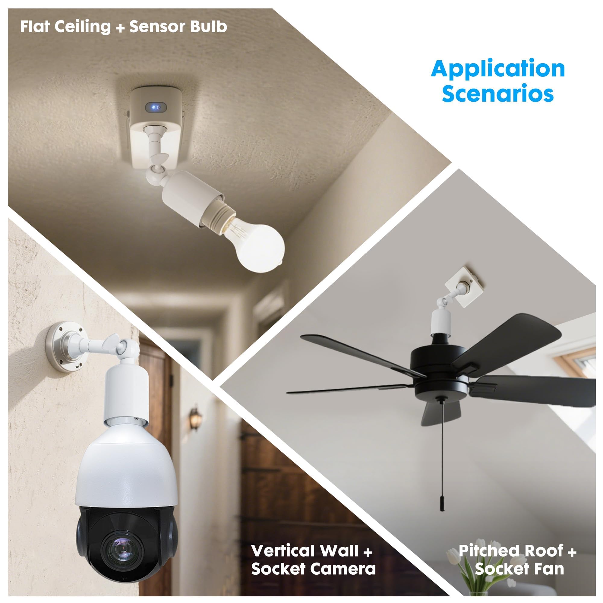 Light Socket Extenders - Heavy Duty & Adjustable -4 Light Socket Extenders - Heavy Duty & Adjustable -4