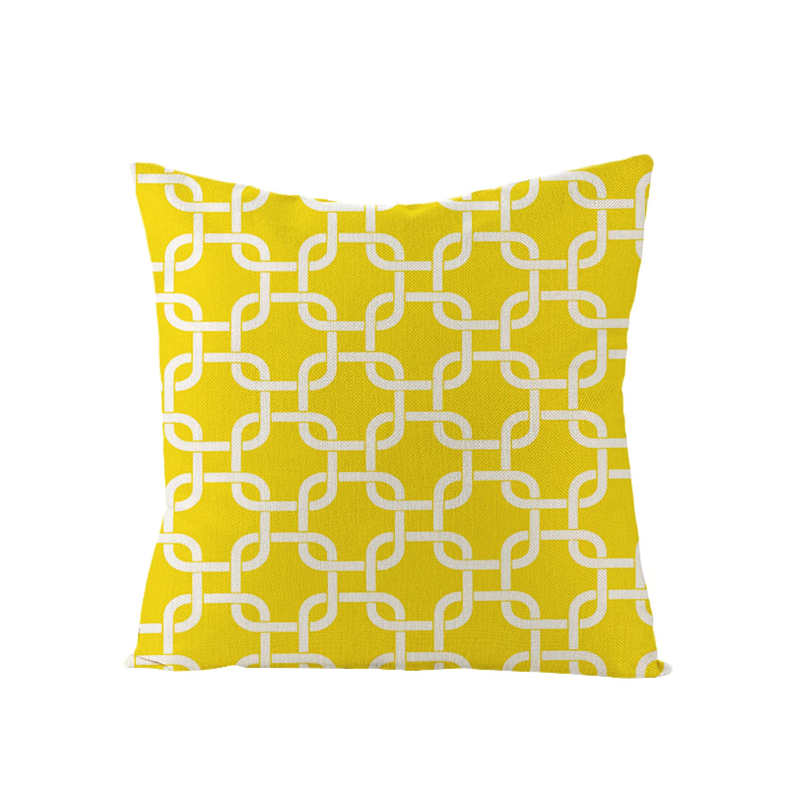 Sofa Fundas Cojines 60x60 Pack de 4 Cuadrado,Funda de Almohada Lino con Cremallera Invisible,Funda de Cojín Decoración para Hogar Sala Cama Jardín Silla Coche-geometría