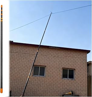 MZZKFC 2-9 Sections Telescoping Insulated Line Support Pole, 78.7-354.3in 45KV Insulated Positioning Pole Adjustable Height, Lightweight Insulation Pick Rod(A head,Max 275 3/5 in(7m))