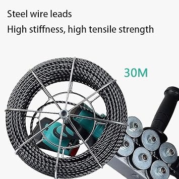 Fish Tape, Electrical Wire Puller, Automatic Wire Stringing Machine, Cordless Electric Stringing Wire Puller, Wall Electrical Wire Threader for Construction Hydropower Network Communication,2*Battery