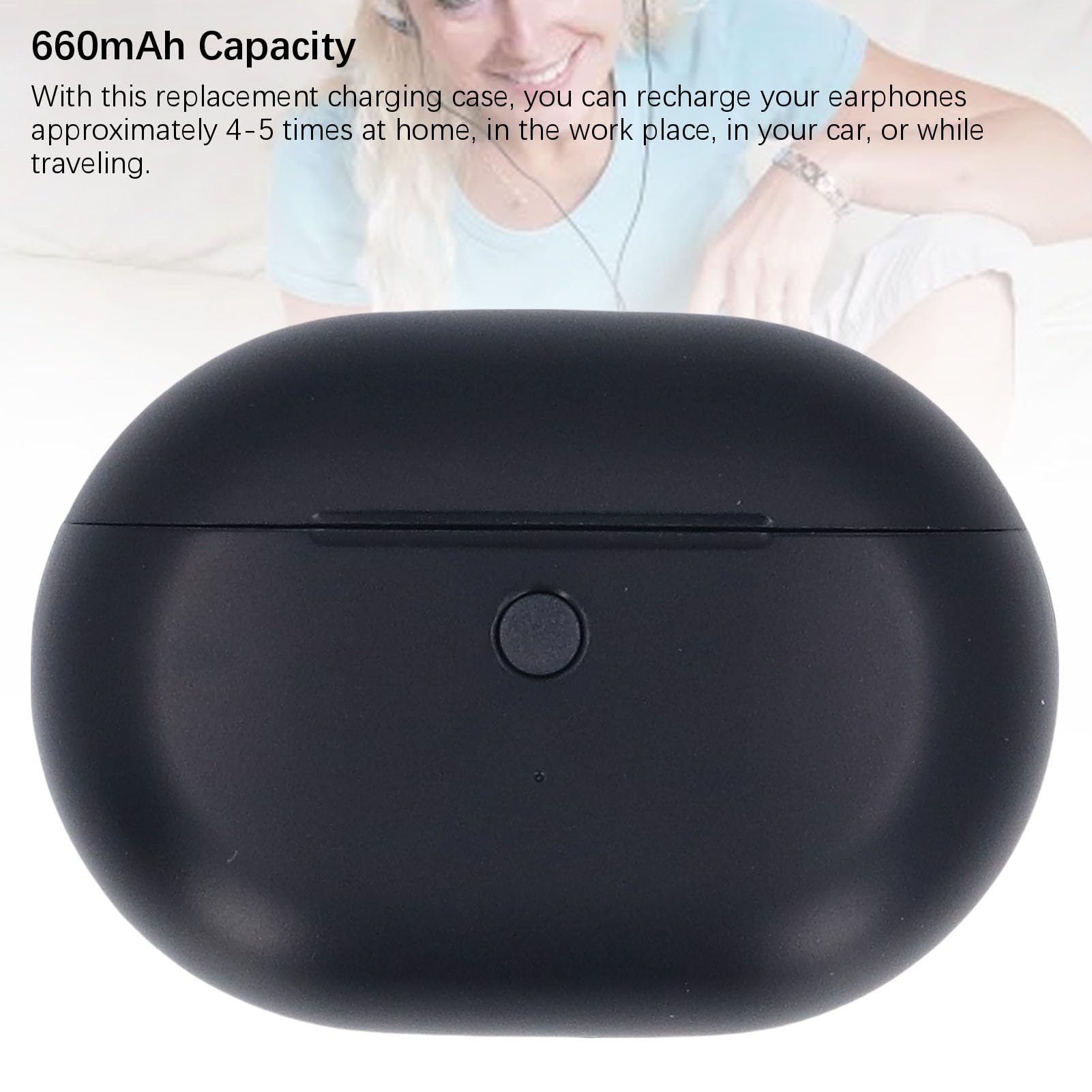 Naroote Custodia di Ricarica per Buds, Batteria da 660mAh | Custodia di ricarica ricaricabile, materiale ABS, vestibilità , protezione \'alimentazione, adatta ai viaggi