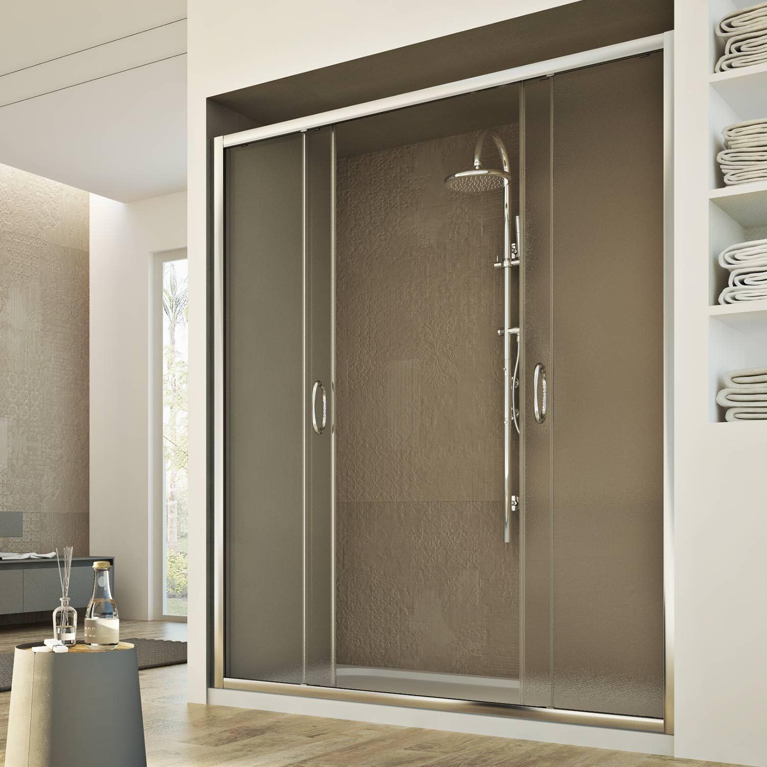 Porta Doccia 160CM H185 stampato C mod. Replay 2 Ante