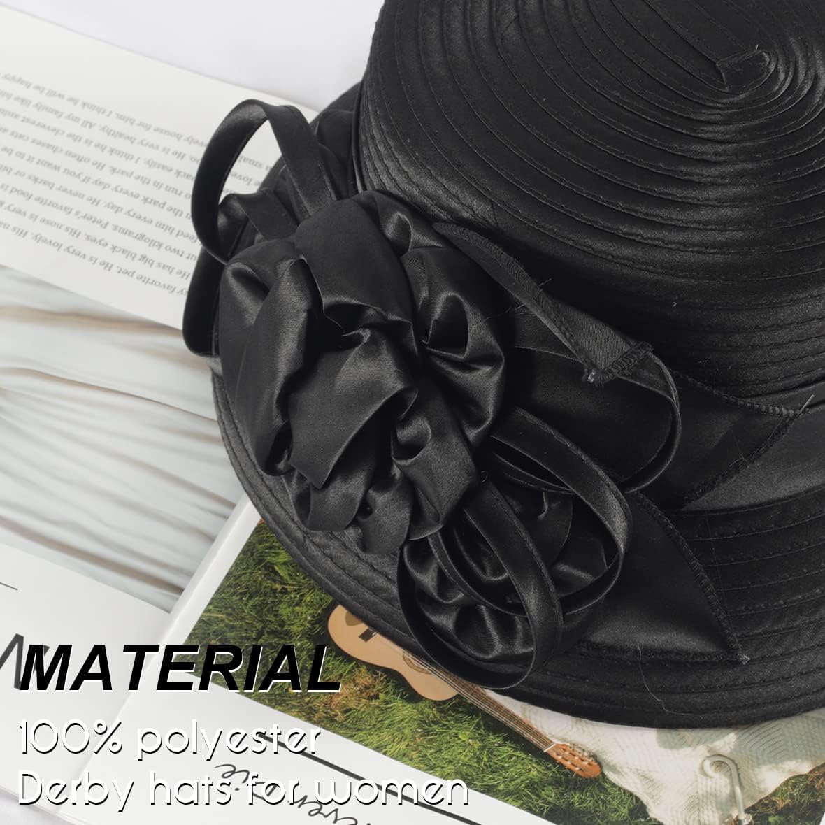 VECRY Womens Church Baptism Wedding Cloche Hat Tea Party Derby Dress Bowler Hats
