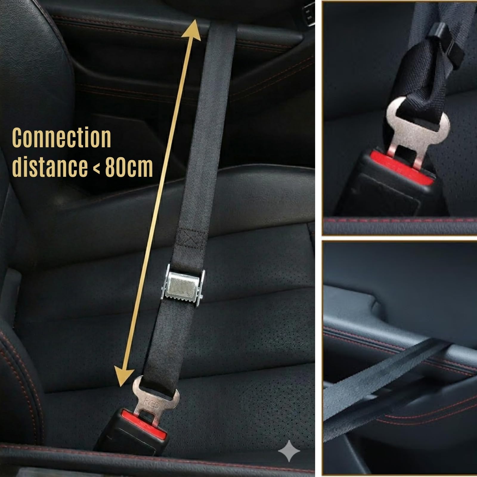 Twowinds - Protezione Antifurto Blocco Porte Anteriori per Camper, Caravan, Auto, Camion - Cinghia (2 unità)