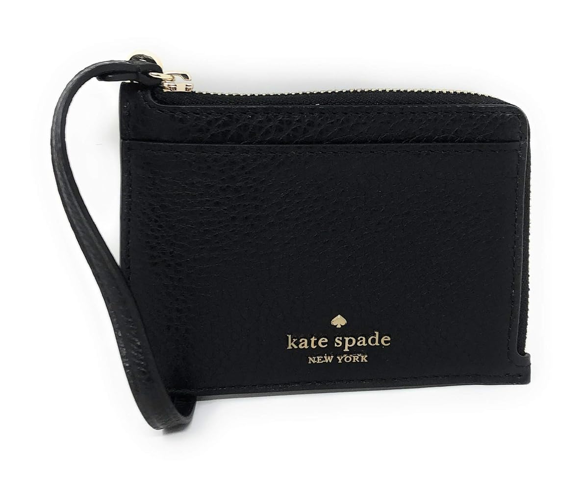kate spade NEW YORK - ケイトスペード 新作 リストレット ミニ財布 カードケース ジッパー ストラップ ラベル スモール コンパクト ウェブド リストレット | ミニ財布