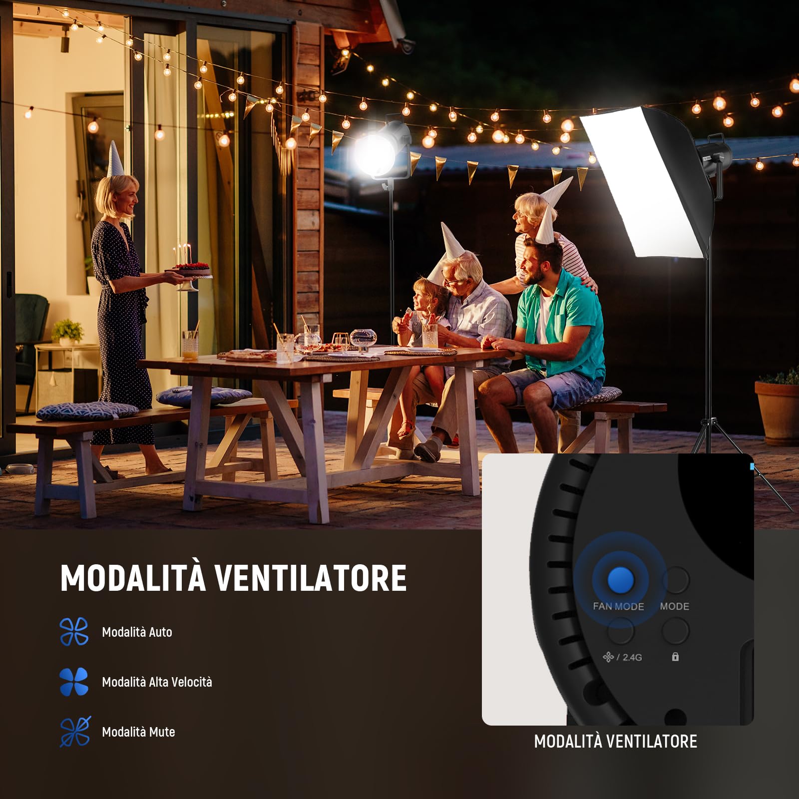 NEEWER CB200C 200W Luce Video a LED COB RGB, Controllo APP/2,4G Spettro Cromatico a 360° 2500K-7500K Luci Studio 23000lux/m 17 Scene Bowens Mount, Illuminazione Continua TLCI/CRI97+ per Foto Video