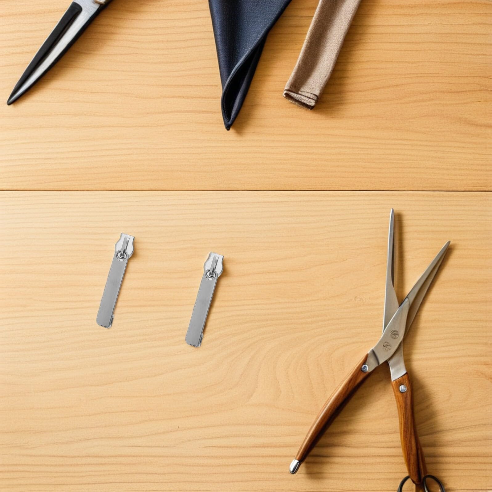 BELLIFFY 100 Stück Ersatz Reißverschlussanhänger für Gepäck Doppellagige Abschließbare Reißverschlussschieber aus Metall in Silber Robuster Koffergriff Ersatz für Reisetaschen und