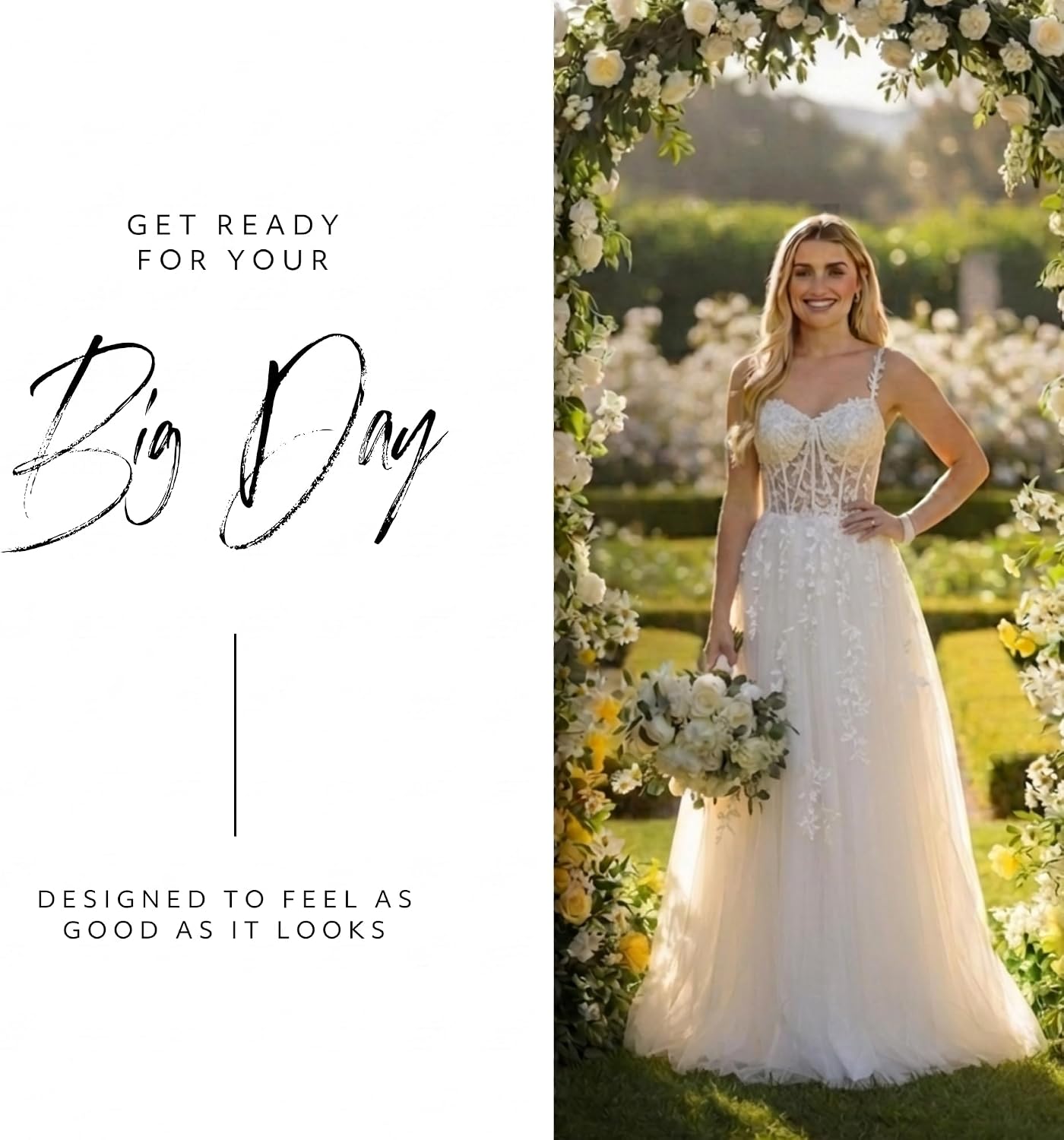 David's Bridal Lace Applique and Tulle Illusion Corset Ball Gown