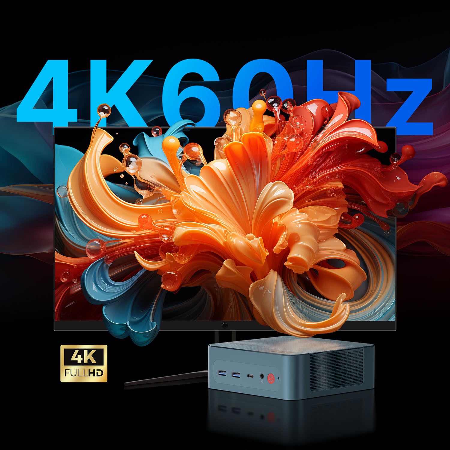 BOSGAME P2 Gaming PC, with Intel Core i7-12700H Processor, 14C/20T (Up to 4.7GHz), DDR5 16GB RAM 512GB SSD, Triple 4K Display with WIFI6 and Bluetooth5.2 Office Pc