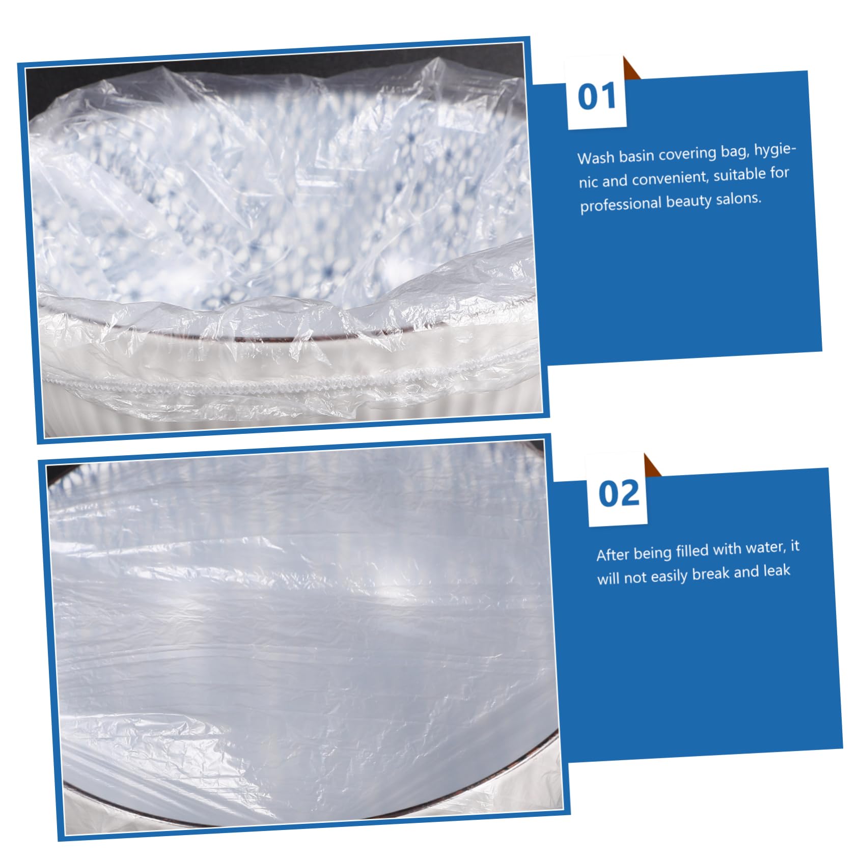 AUTSUPPL Wash Basin Liners for Salon 300 Pack Leak-proof Face Foot Bath Bag Beauty Salon Supplies