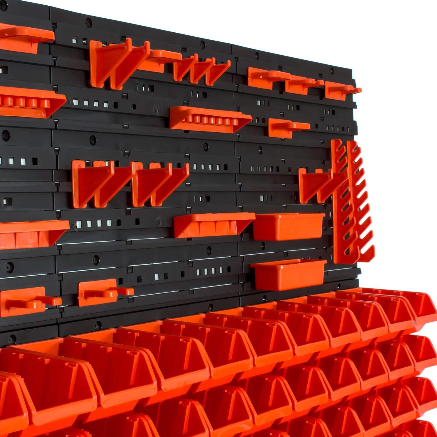 66 tlg. Wandregal Regal InBox Gr.2 orange Werkstatt Lochwand Halterung