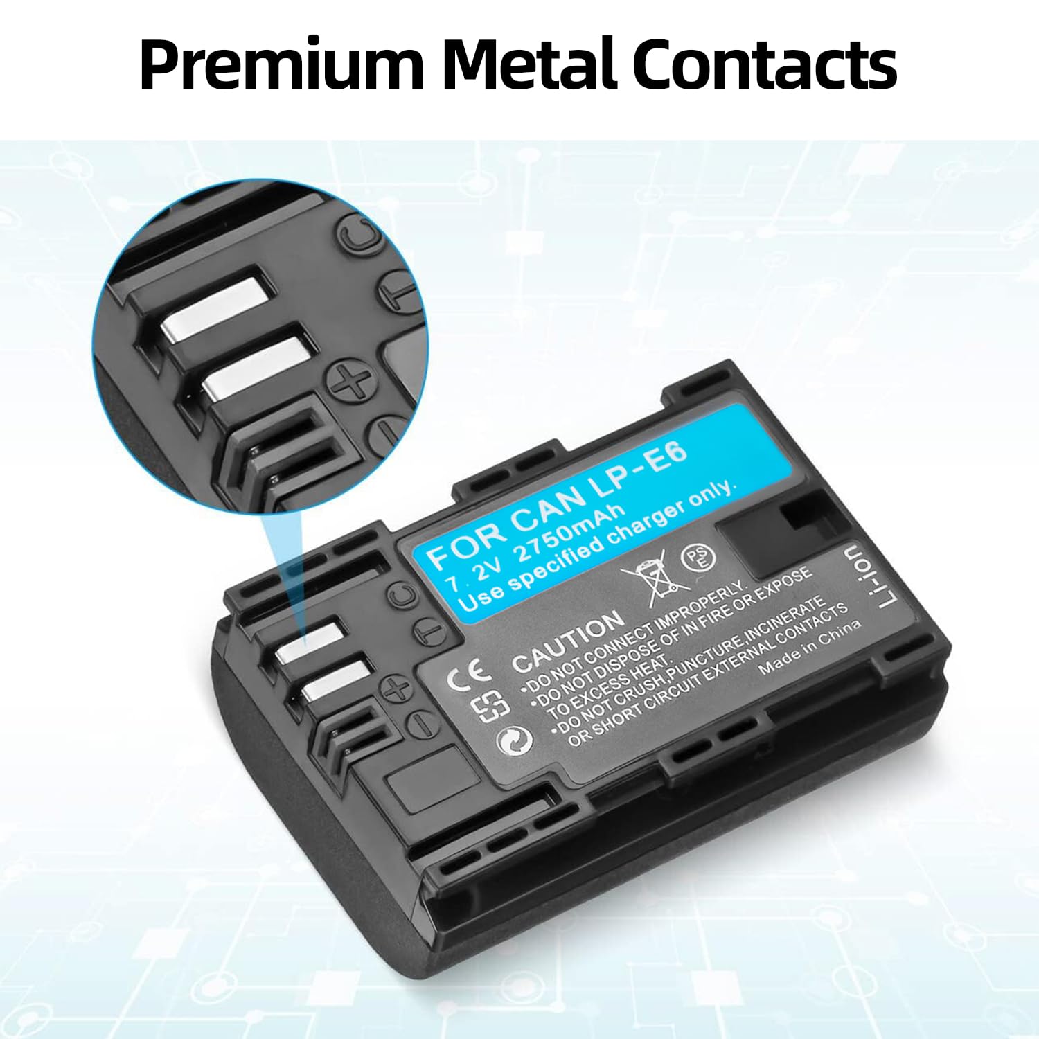 K&F CONCEPT LP-E6NH Akku,2250mAh und 3-Slot Ladegerät Akku-Kit,Kompatibel mit Canon EOS R7 R5 EOS R6 EOS R 5D II III IV 6D 6D II 7D 7D II 60D 70D 80D 90D