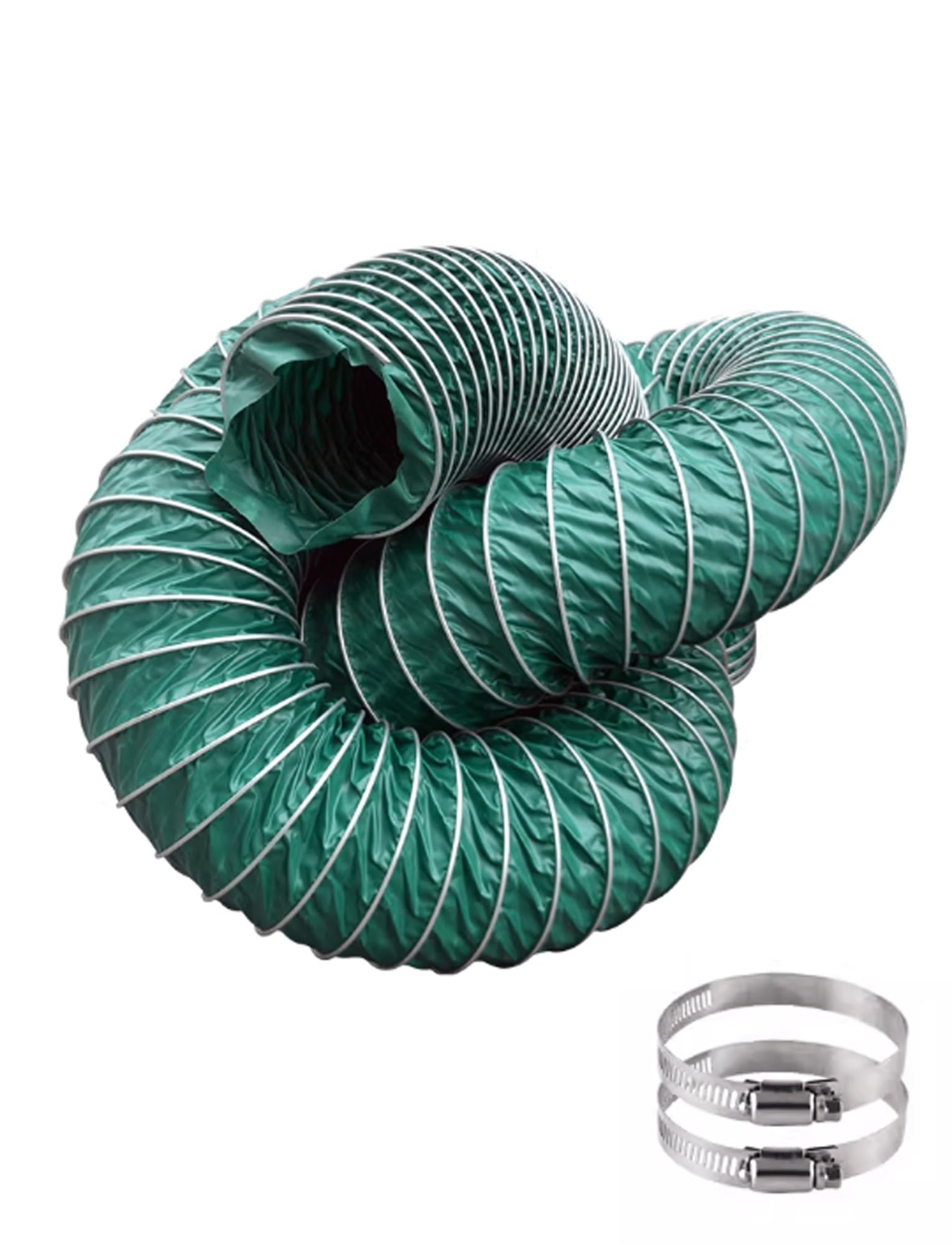 Tubo Flessibile articolato, Tubo di Ventilazione Flessibile Verde per aspiratori e ventilatori - Tubo di Scarico Regolabile da 100 cm/50 cm per Un Flusso d'Aria Migliorato e Una Ventilazione