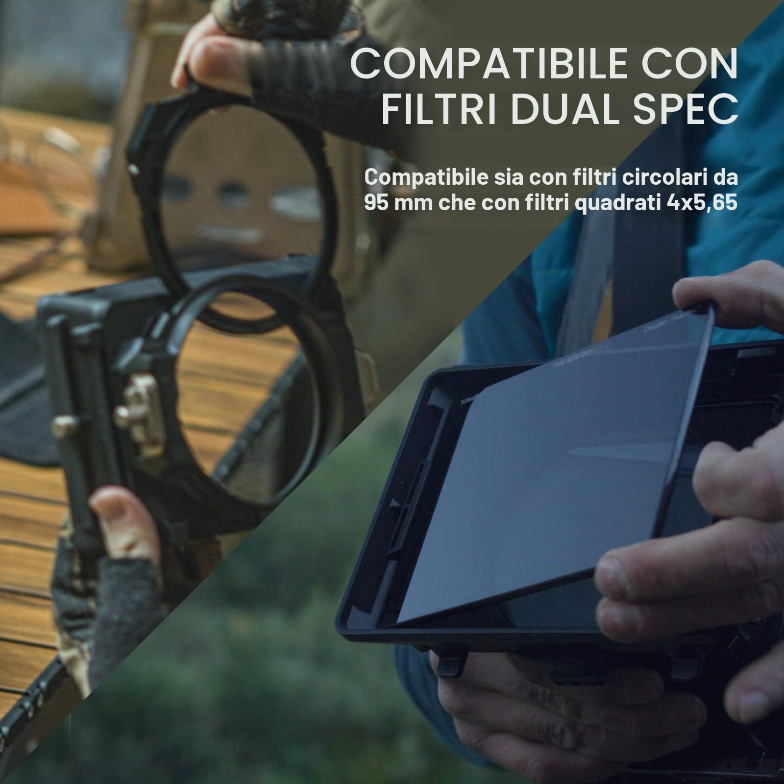Tilta Matte Box Mirage VND Kit Filtro ND variabile circolare da 95 mm per fotocamere DSLR Mirrorless, con telaio del filtro da 95 mm Adattatore Nucleus Nano Motor MB-T16-A