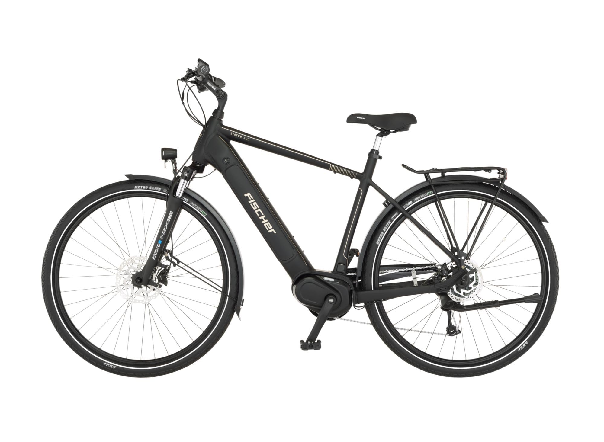 FISCHER E-Bike Trekking VIATOR 4.2i, Electric Bicycle for Men and Women, RH 55 cm, Middle Motor 80 Nm, 36 V Battery Sports & Outdoors