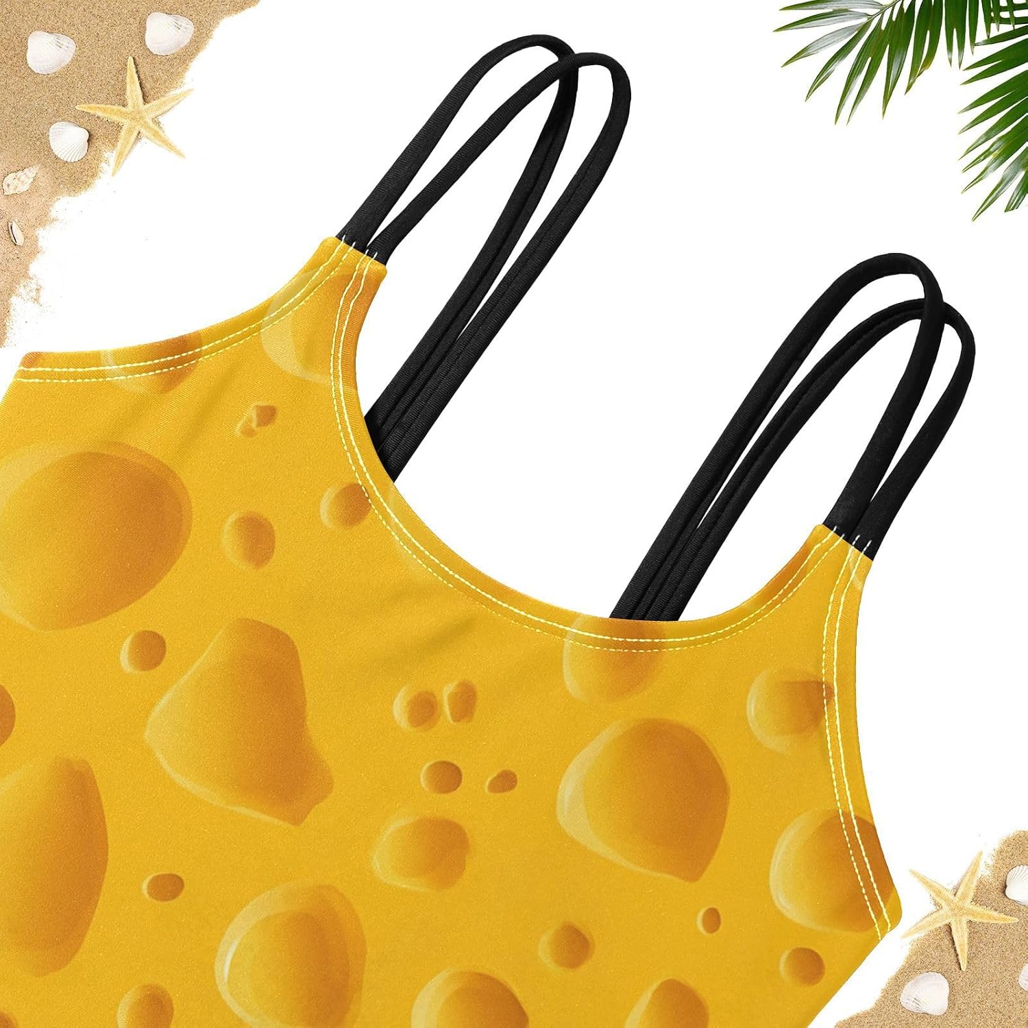 visesunny Girls Two Piece Swimsuits Cheese Texture Girl's Bikini Sets Bathing Suits for Girls Size 5-12Y