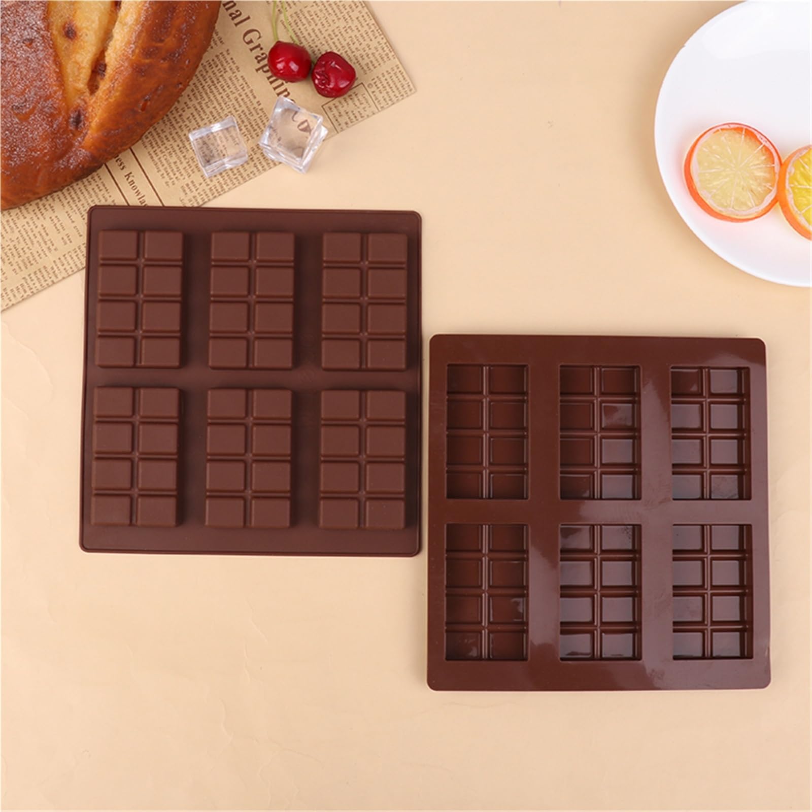 Stampo in silicone rettangolare da 3 pezzi, fai te, for barrette di cioccolato e caramelle, stampo proteico, for fusione cera, bomba grasso, snack, utensili cucina Per La Produzione Del Cioccolato