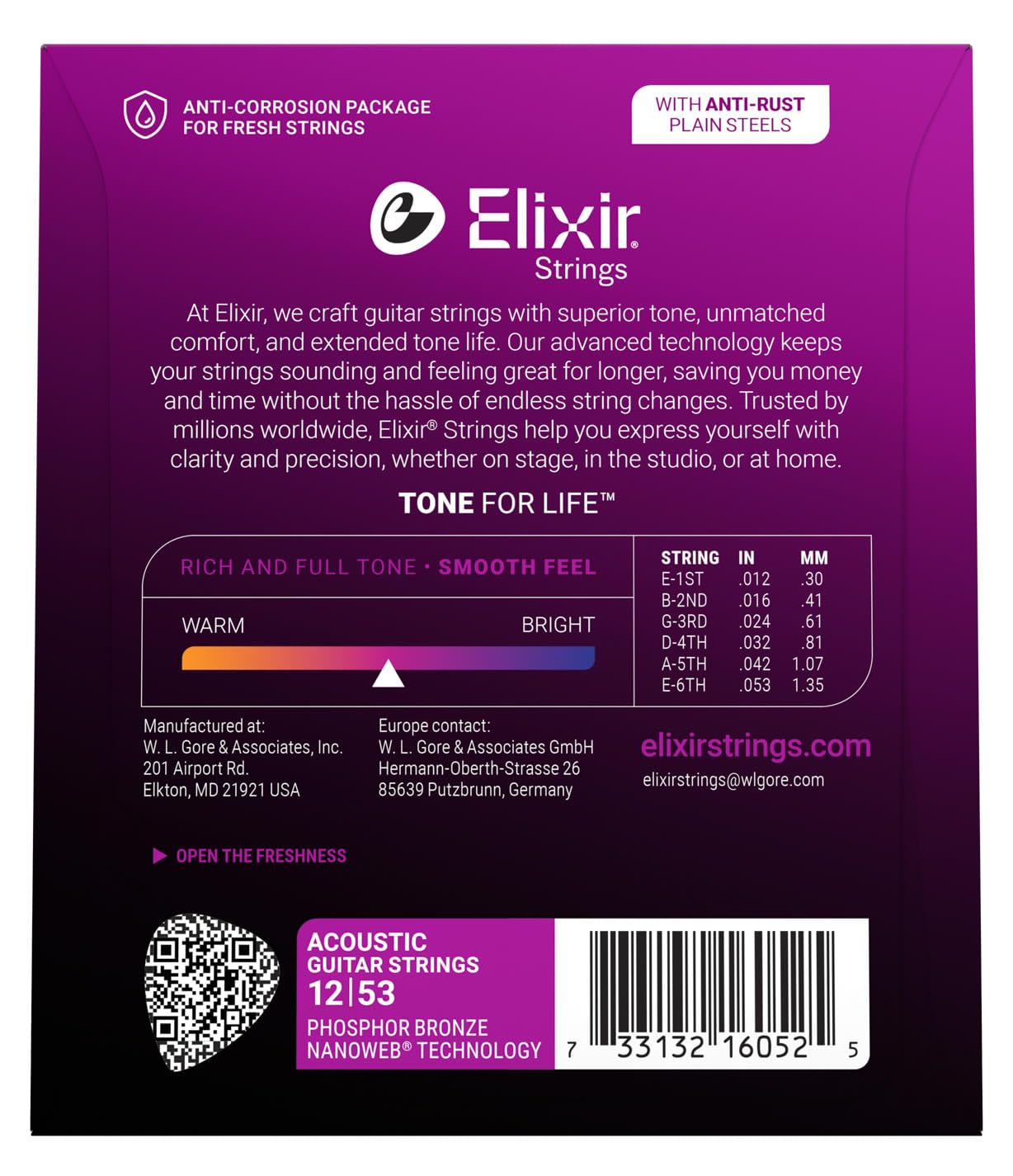Amazon.co.jp: Elixir エリクサー アコースティックギター弦 NANOWEB