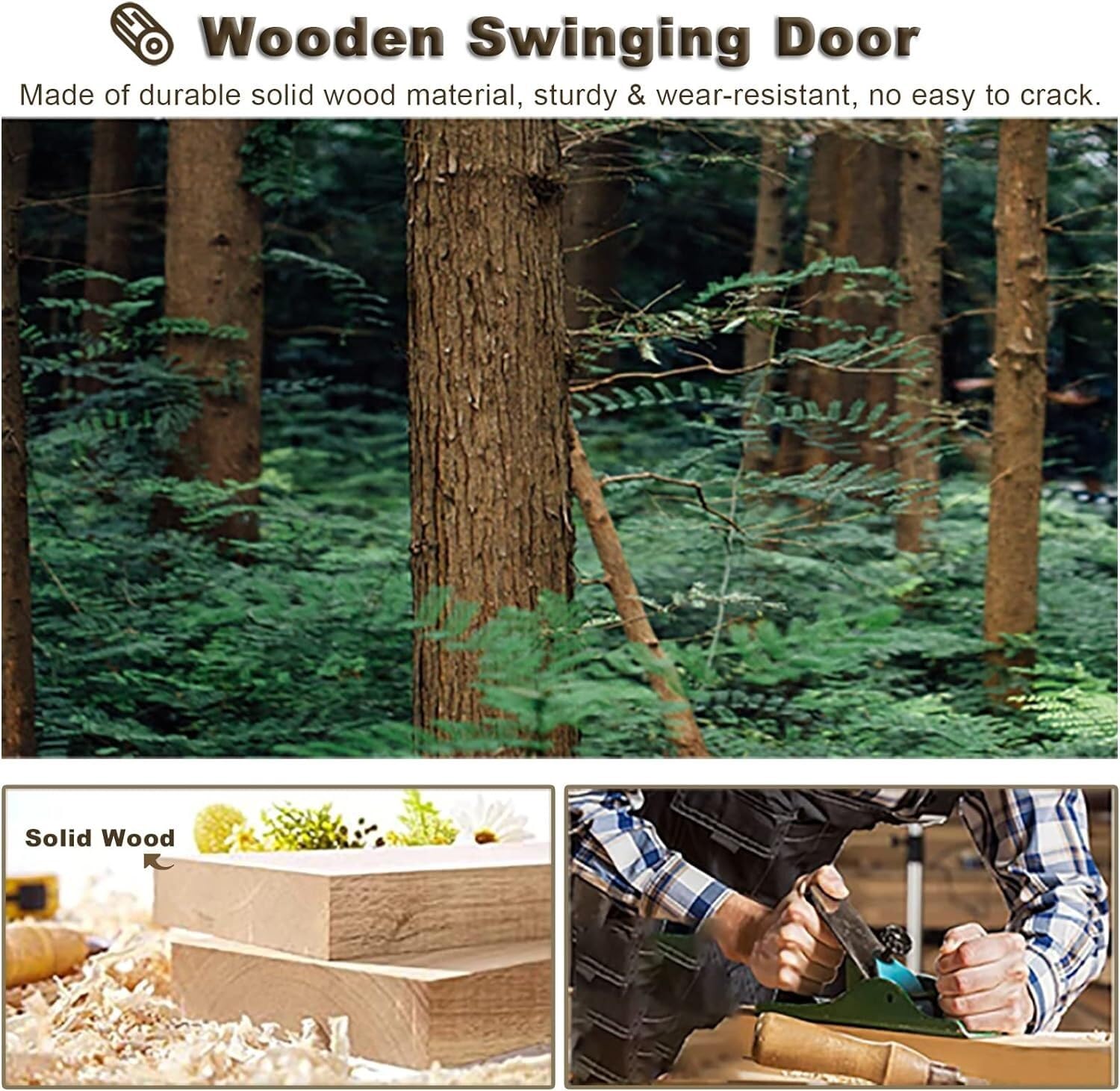 Porte battante en Bois à Volets intérieurs de café, Porte battante Double à Fermeture Automatique, Couleur de Taille personnalisée Disponible Porte battante de café en Bois(80x90cm(WxH))