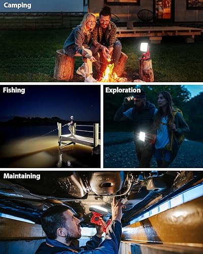 Miniatura 6 de Luz de trabajo LED inalámbrica para batería Craftsman V20, reflector LED de 25 W con puertos de carga rápida USB-A y USB-C 2.1A para lugar de