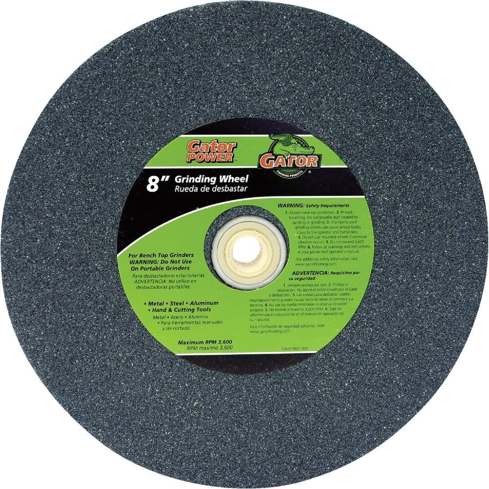Gator 6001GA Medium-Grit Grinding Wheel, 8 In. - Quantity 1