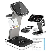 TEGLER Caricatore Wireless iPhone 20W – Stazione di Ricarica Apple 3 in 1 per iPhone, Apple Watch e AirPods – Base Ricarica Pieghevole in Alluminio, Caricatore Rapido MagSafe