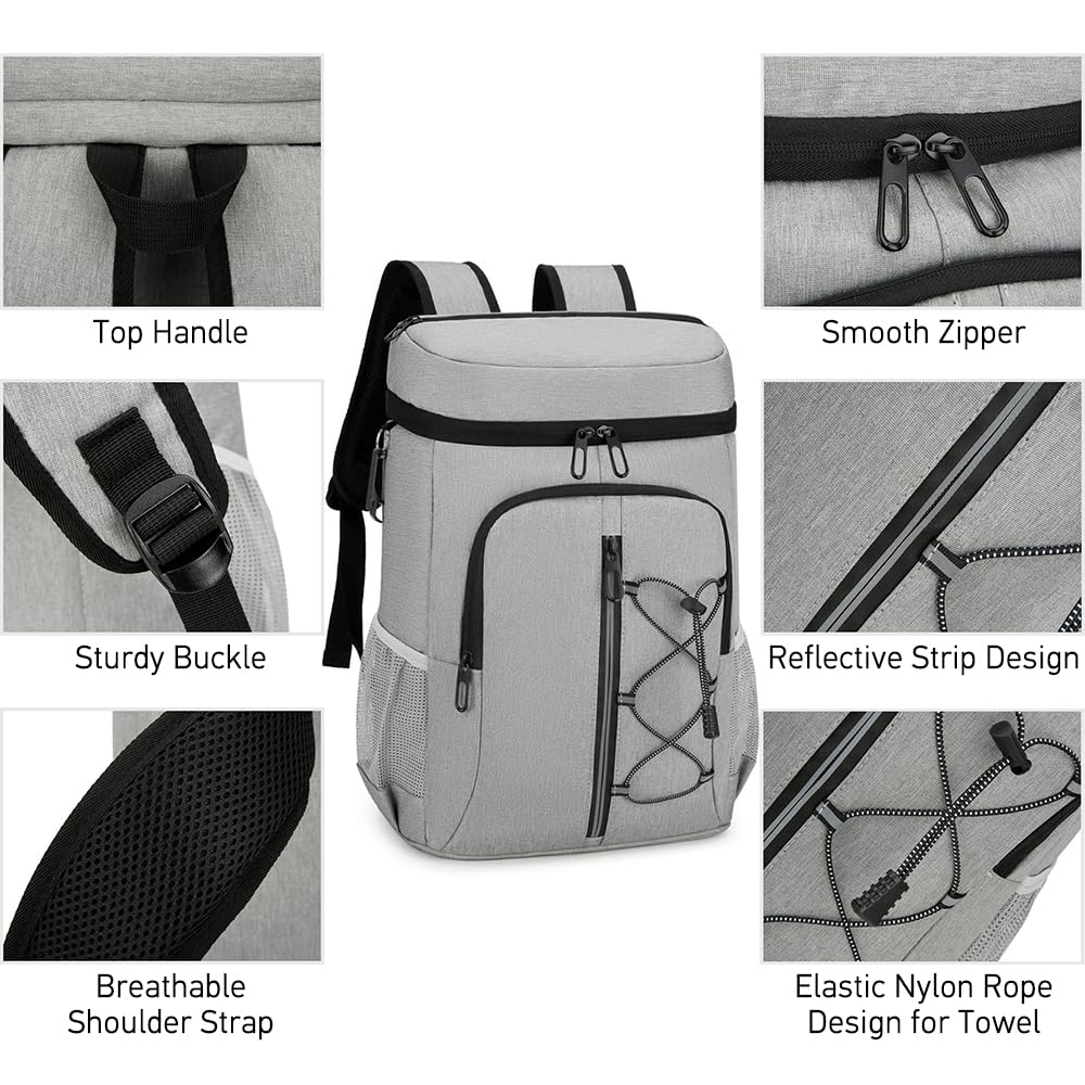 ühlrucksack, Kühltasche Rucksack, Picknickrucksack,25L Leichter Camping-Rucksack für Männer und Frauen, geeignet für Outdoor/Picknick/Camping/Grillen/Wandern