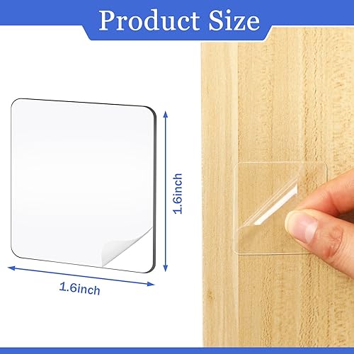 Miniatura 2 de SEPGLITTER Almohadillas adhesivas de doble cara para montaje, 60 cintas de doble cara, cuadradas, precortadas, fuertes adherencias adhesivas para