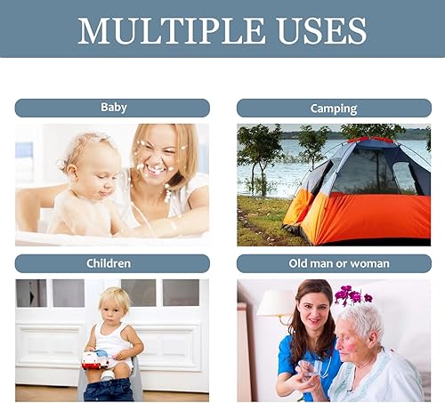 Miniatura 8 de Baluue Olla de cámara con tapa, botella de orina de plástico, ollas de orina con tapa para evitar olores, olla de orina para orina de ancianos,